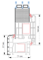 Preview: Aluminium Verbund Haustür Design S81 Außen RAL 7040/ Innen weiß Ud=0,9