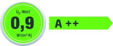 Aluminium Verbund Haustür Design S81 Außen RAL 7040/ Innen weiß Ud=0,9